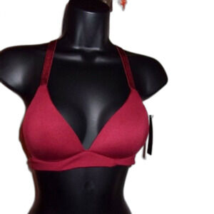 Youmita 32A Merlot Lightly Lined Racerback Coverage Bra NWT